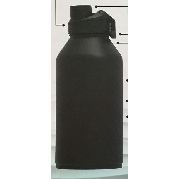 Manna Stainless Steel 64oz Water Convoy Bottle Black 